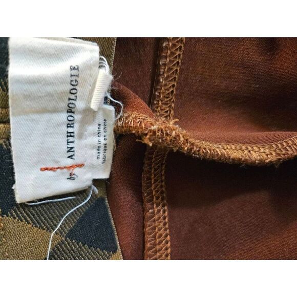 Anthropologie brown faux suede leggings with zipper at ankle. Size 28. - Picture 3 of 4